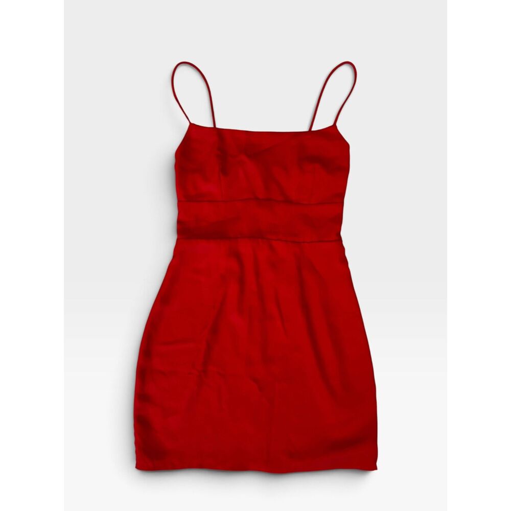 Superdown by Revolve Syrus Slit Mini Dress Cherry Red XS
